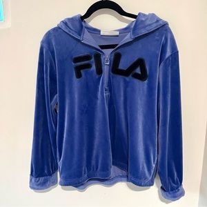 FILA Velour Tracksuit Pullover Hoodie